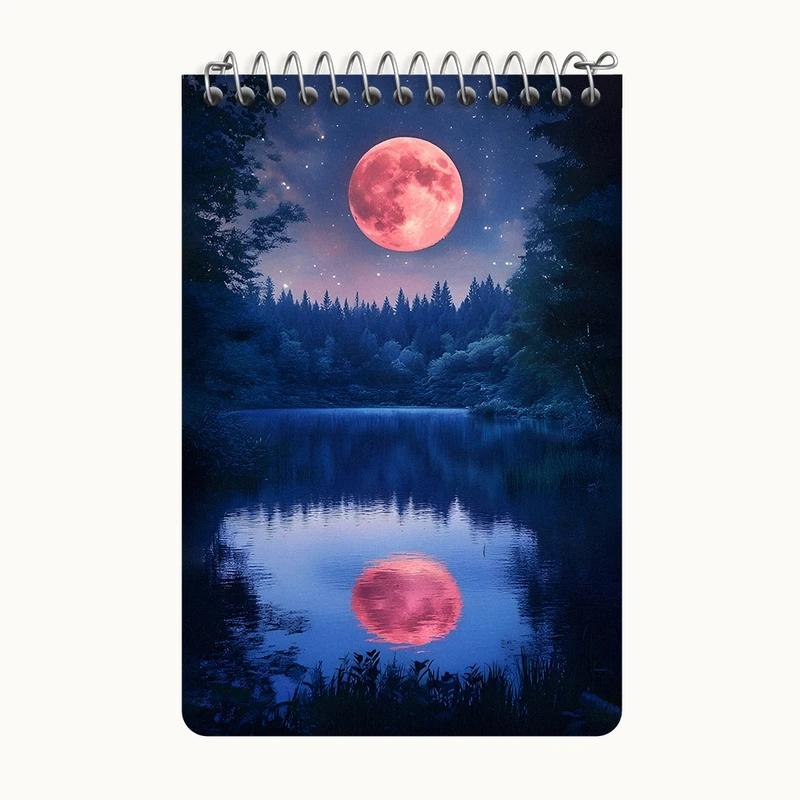 دفتر یادداشت 50 برگ خندالو طرح ماه (Moon) کد F9473