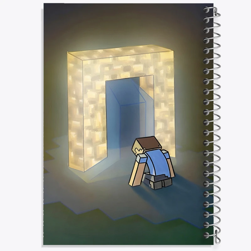 دفتر مشق 50 برگ خندالو طرح ماینکرافت (Minecraft) کد F13624