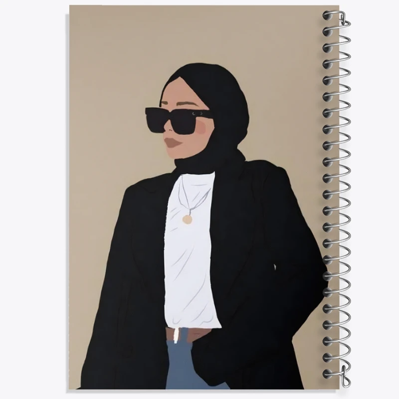 دفتر شطرنجی 50 برگ خندالو طرح دخترانه مینیمال کد F3256