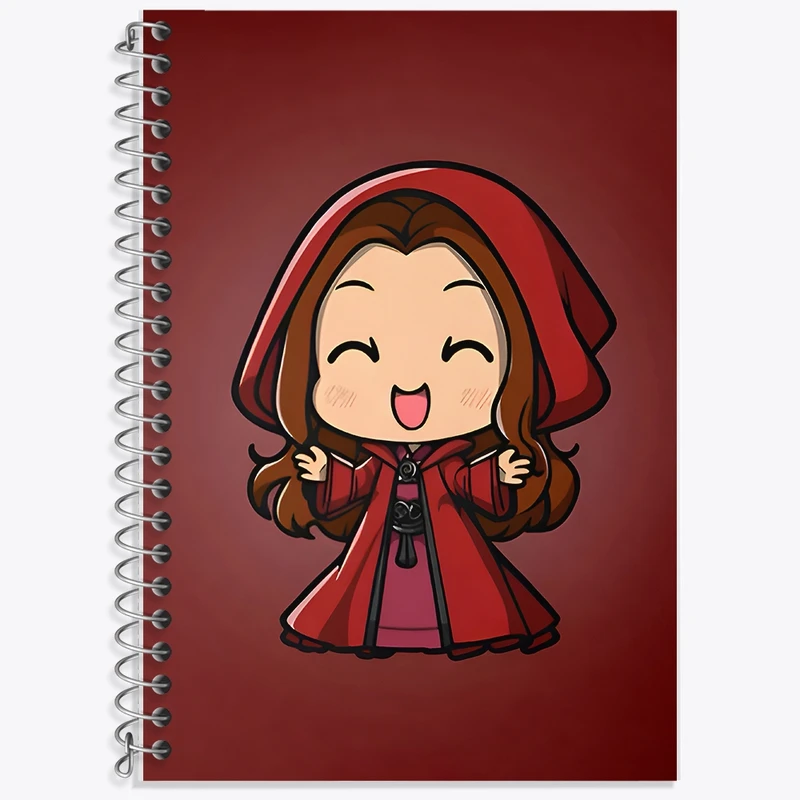 دفتر زبان 50 برگ خندالو مدل سه خط طرح جادوگر اسکارلت مارول (Marvel) کد F9420