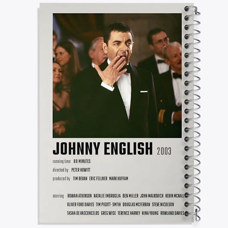 دفتر شطرنجی 50 برگ خندالو طرح جانی انگلیش (Johnny English) کد F13397