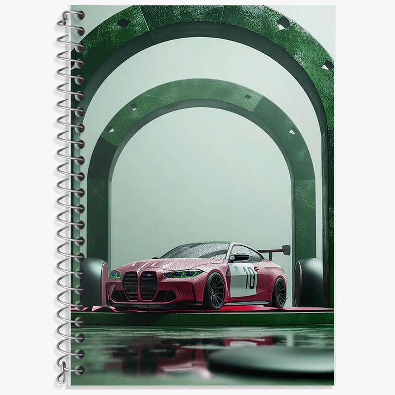 دفتر زبان 50 برگ خندالو مدل دو خط طرح ماشین اسپرت کد F10360