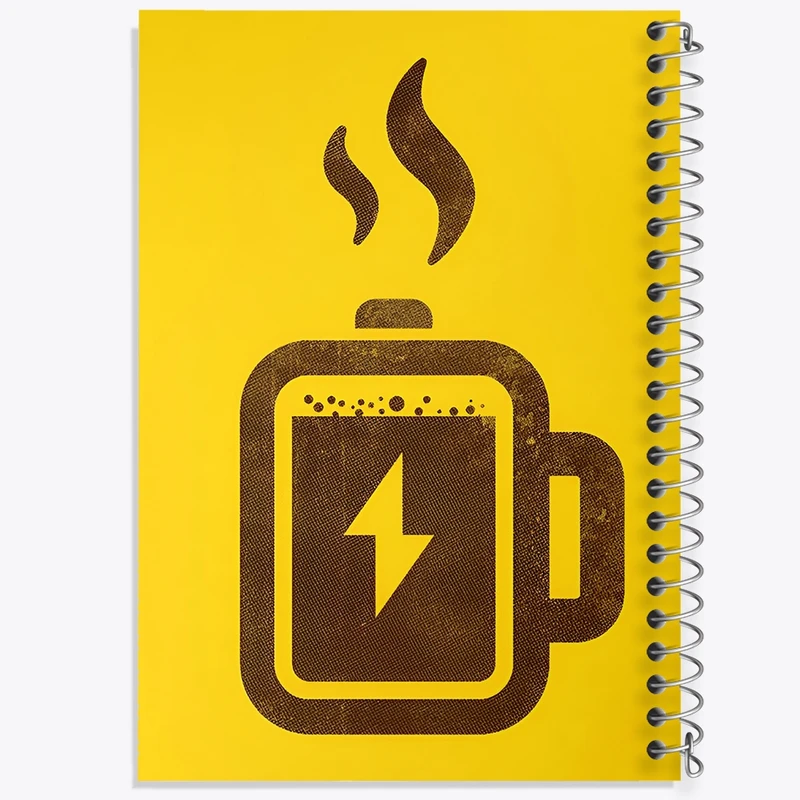 دفتر طراحی 50 برگ خندالو طرح قهوه (COFFEE) کد F10423