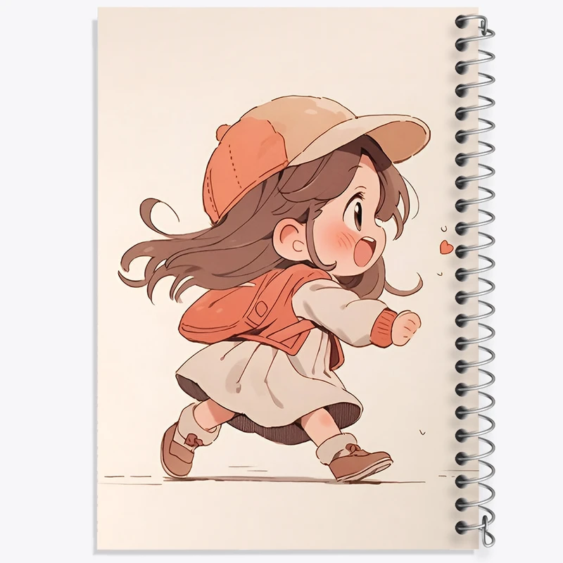 دفتر شطرنجی 50 برگ خندالو طرح دخترانه کد F3777