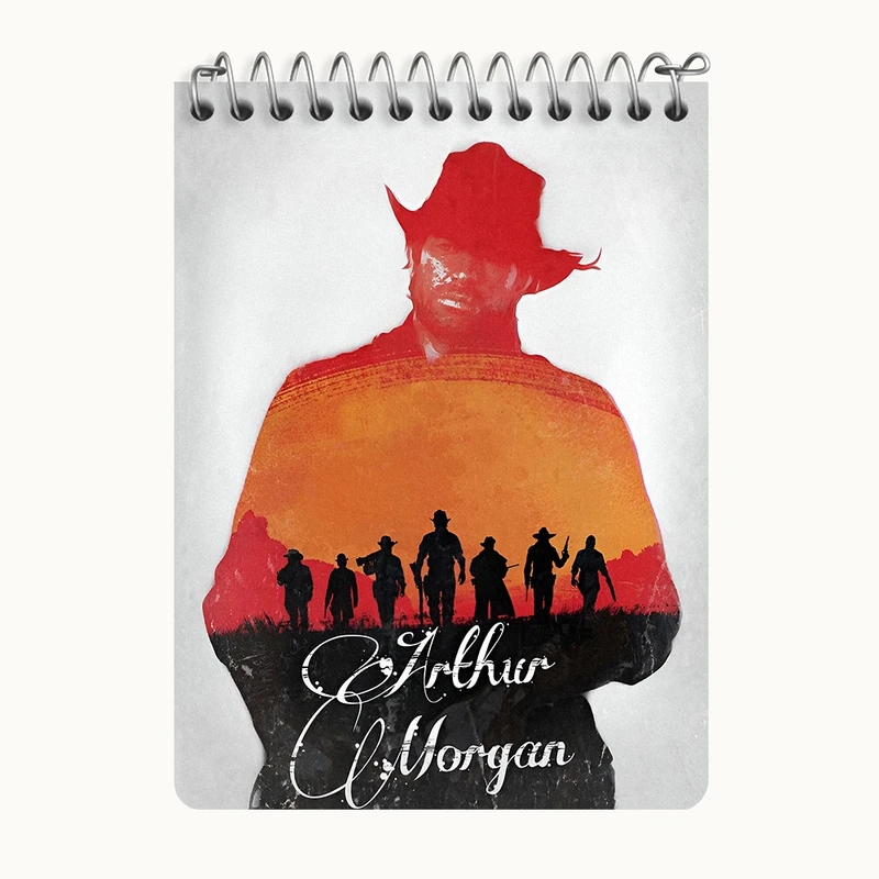 دفتر یادداشت 50 برگ خندالو طرح رد دد (Red Dead) کد N9347