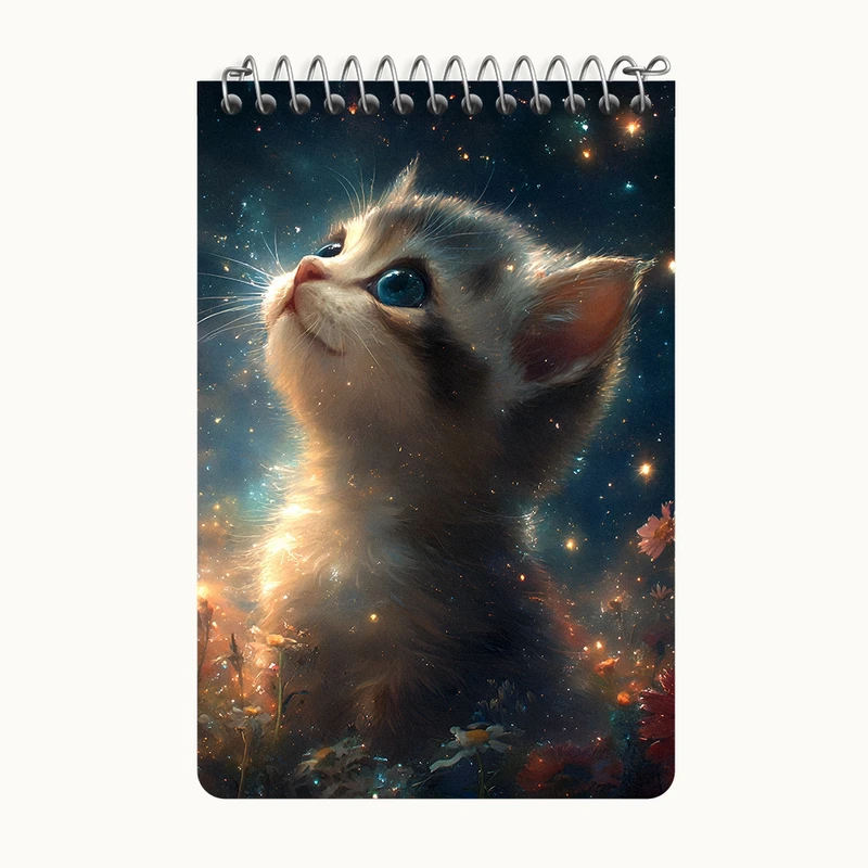 دفتر یادداشت 50 برگ خندالو طرح گربه کیوت کد F5346