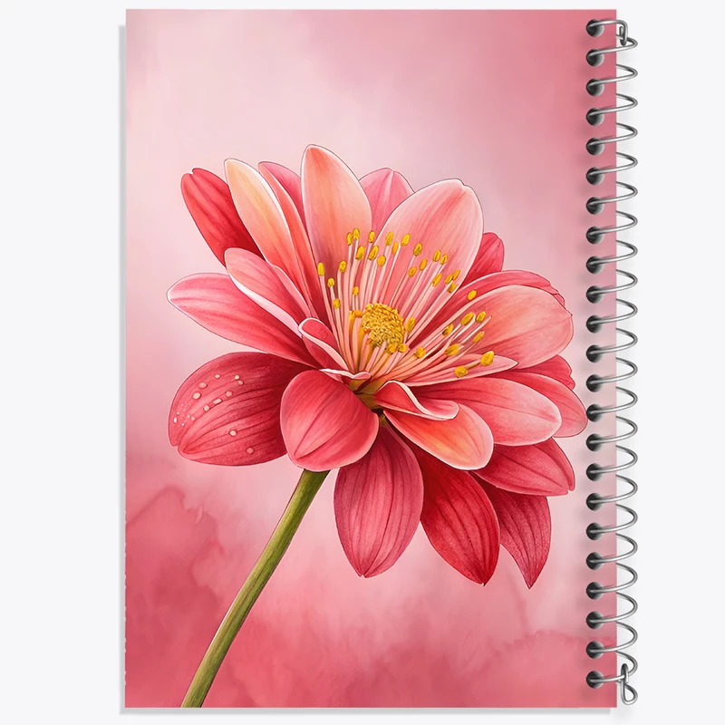 دفتر نقاشی 50 برگ خندالو طرح گل داوودی کد F11629