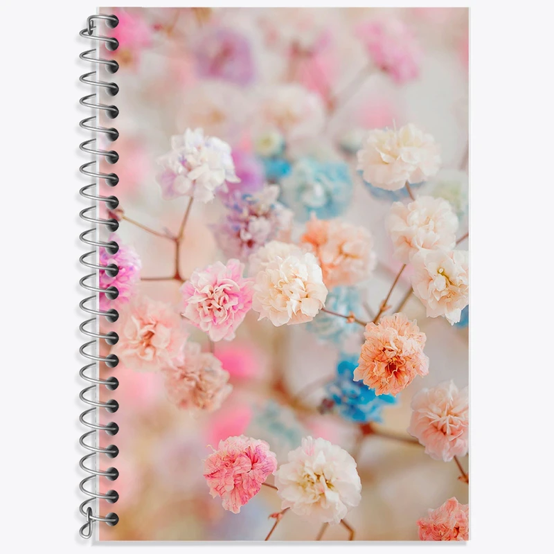 دفتر زبان دوخط 50 برگ خندالو طرح گل کد F10920