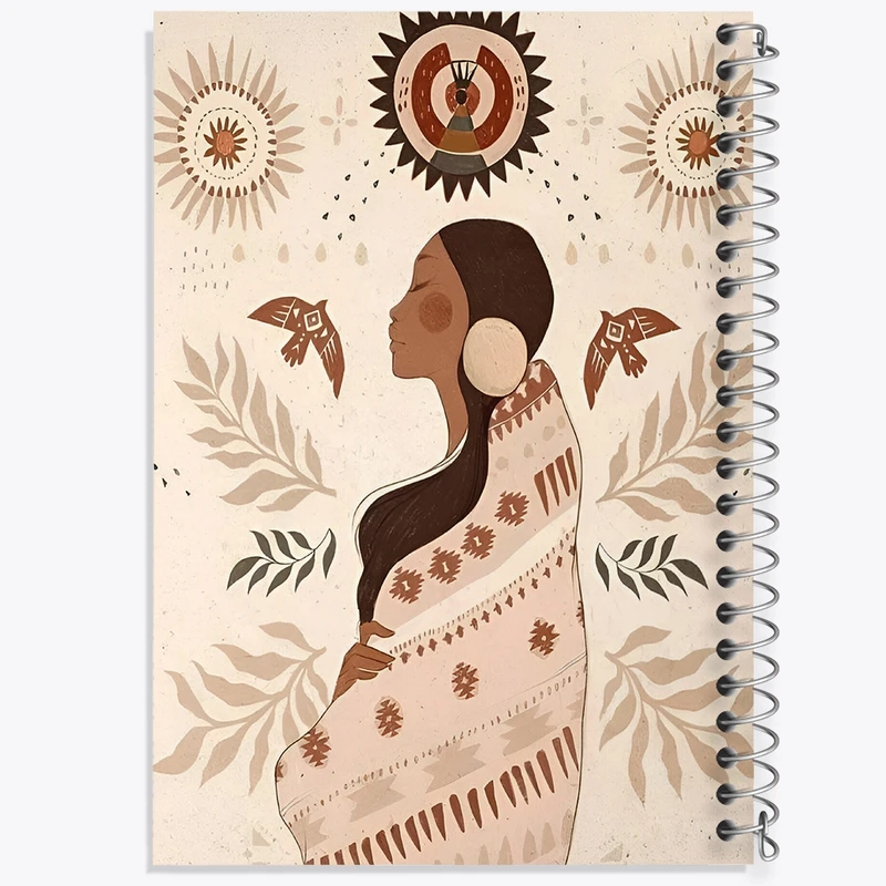 دفتر لیست خرید 50 برگ خندالو طرح زن سرخپوست کد F4653