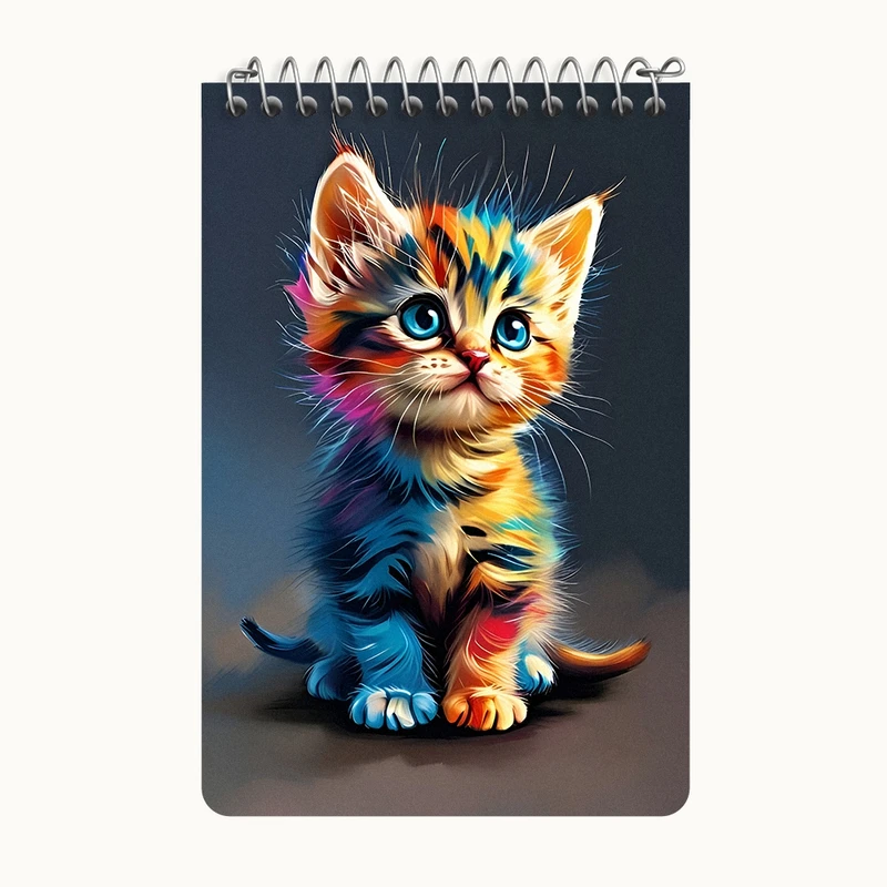 دفتر یادداشت 50 برگ خندالو طرح بچه گربه ی کیوت کد F7086