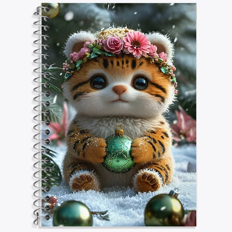 دفتر لغت 50 برگ خندالو طرح ببر کیوت کد F8947