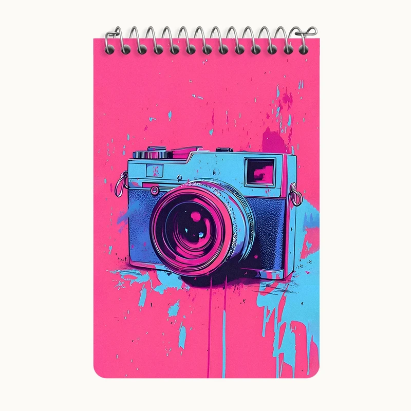 دفتر یادداشت 50 برگ خندالو طرح دوربین عکاسی کد F9847