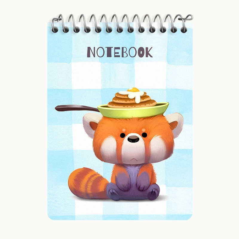 دفتر یادداشت 50 برگ خندالو طرح راکون بامزه کد N6525