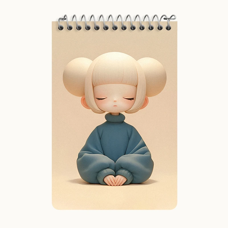 دفتر یادداشت 50 برگ خندالو طرح دخترانه کد F12593