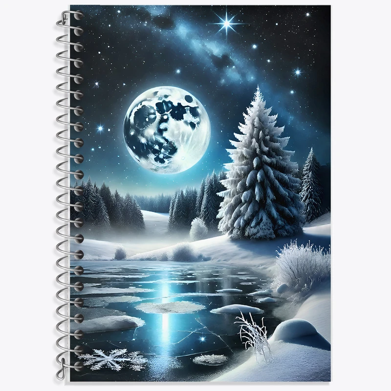 دفتر نت موسیقی 50 برگ خندالو طرح منظره برفی کد F9970