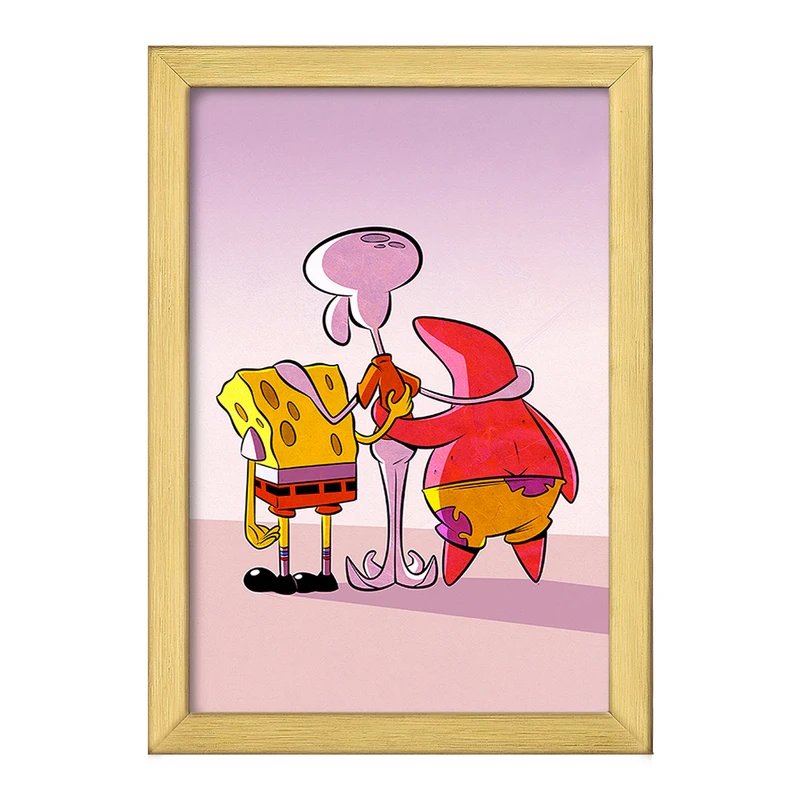 تابلو خندالو طرح باب اسفنجی و پاتریک و اختاپوس کد F1904