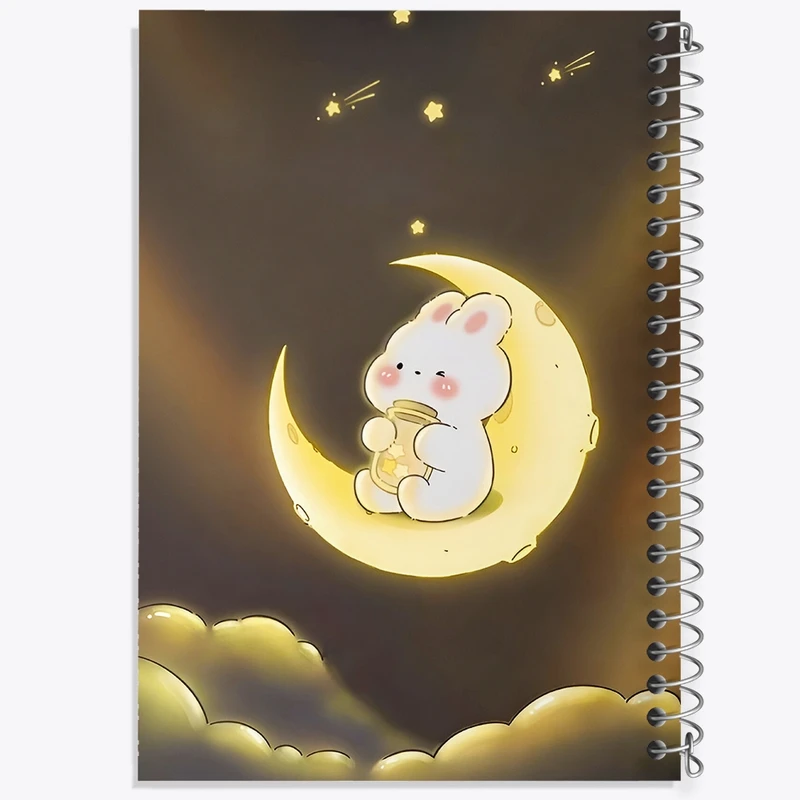 دفتر طراحی 50 برگ خندالو طرح خرگوش کیوت کد N4103