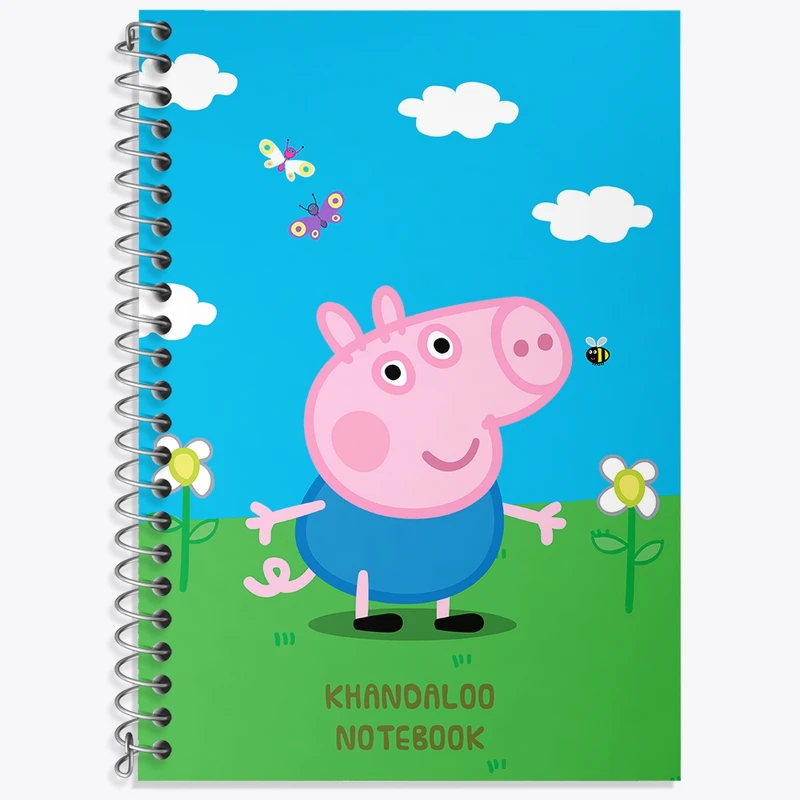 دفتر زبان 50 برگ خندالو مدل سه خط طرح انیمیشن پپا پیگ (Peppa Pig) کد N9245