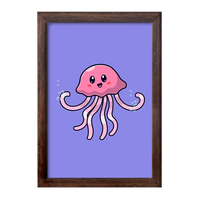 تابلو خندالو طرح حیوانات بامزه عروس دریایی کد 29698