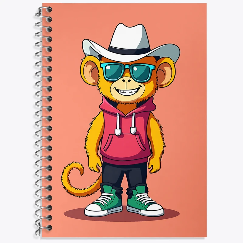 دفتر نت موسیقی 50 برگ خندالو طرح میمون بامزه کد N6641