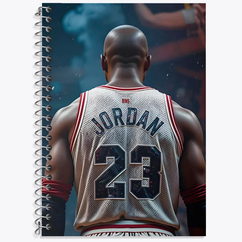 دفتر زبان 50 برگ خندالو مدل سه خط طرح مایکل جردن (Michael Jordan) کد N9483