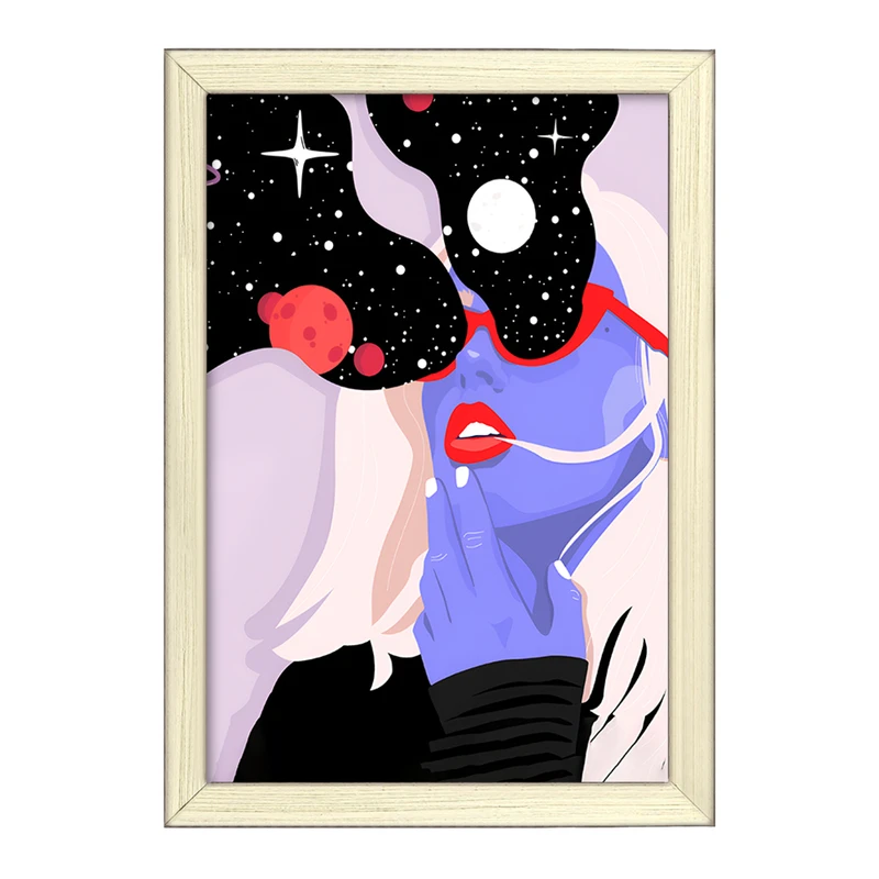 تابلو خندالو طرح دخترانه ی کهکشانی کد F4269