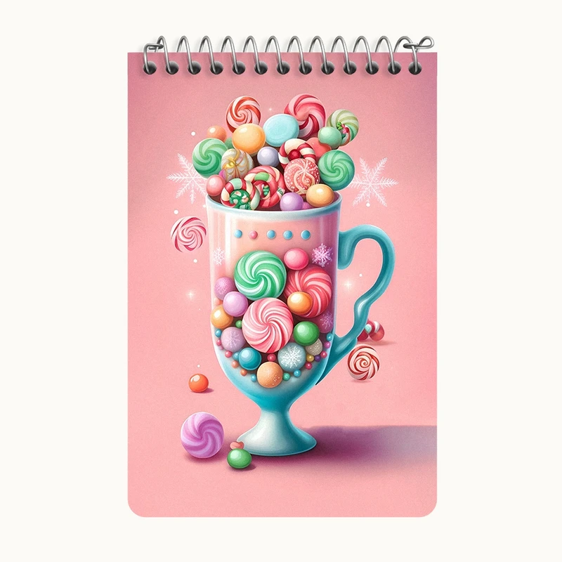 دفتر یادداشت 50 برگ خندالو طرح لیوان آبنبات کد F5938