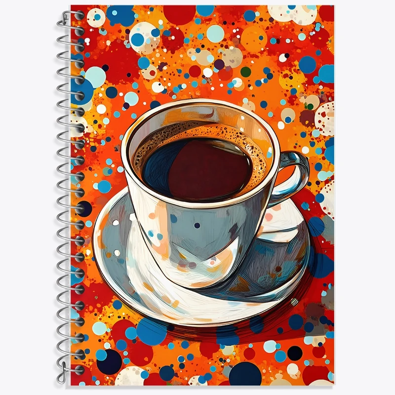 دفتر لغت 50 برگ خندالو طرح فنجان قهوه کد F9841