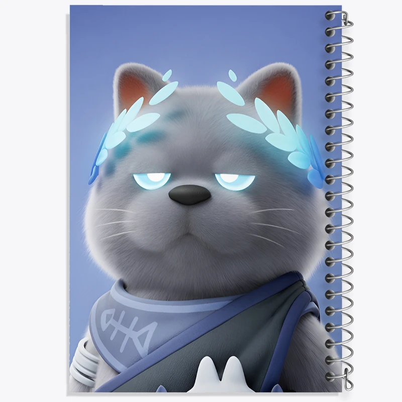 دفتر مشق 50 برگ خندالو طرح گربه کد F10060