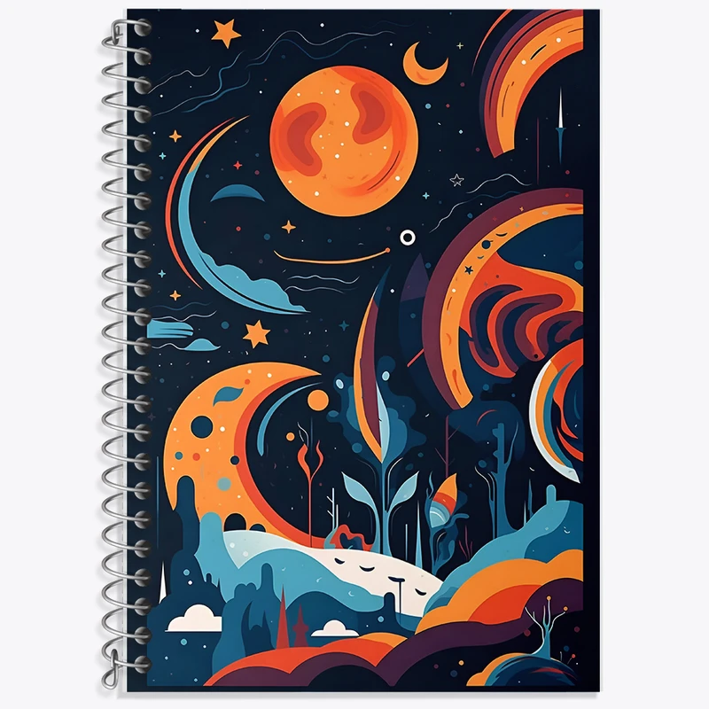 دفتر نت موسیقی 50 برگ خندالو طرح فضا کد F9688