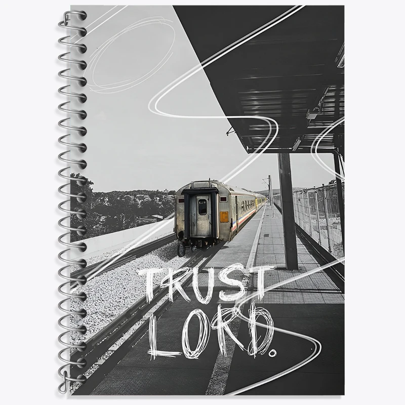 دفتر زبان 50 برگ خندالو مدل دو خط طرح Trust lord کد N7343