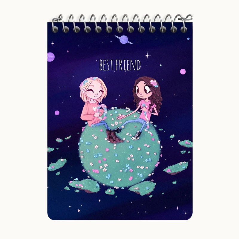 دفتر یادداشت 50 برگ خندالو طرح بهترین دوست (Best Friend) کد N8197