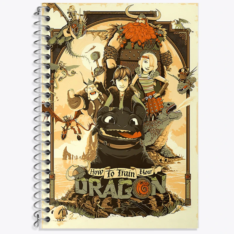 دفتر زبان دوخط 50 برگ خندالو طرح چگونه اژدهای خود را تربیت کنیم کد F13571