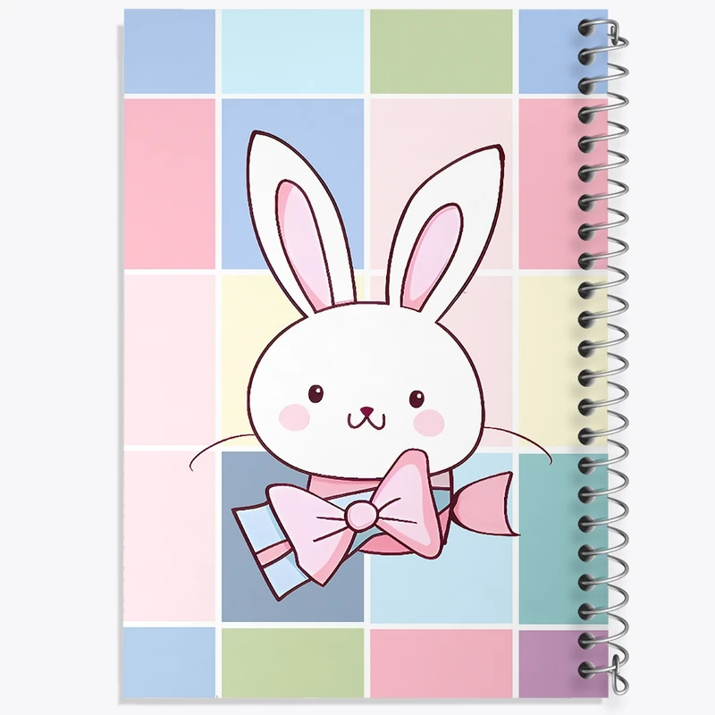 دفتر طراحی 50 برگ خندالو طرح خرگوش کیوت کد N3701