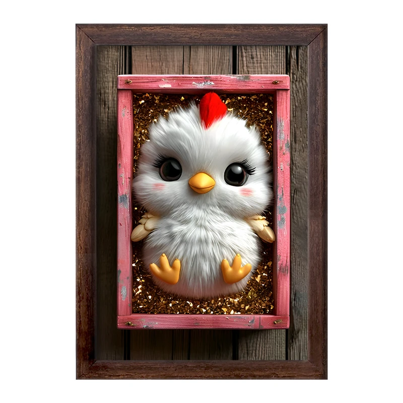 تابلو خندالو طرح جوجه خروس کد F12806