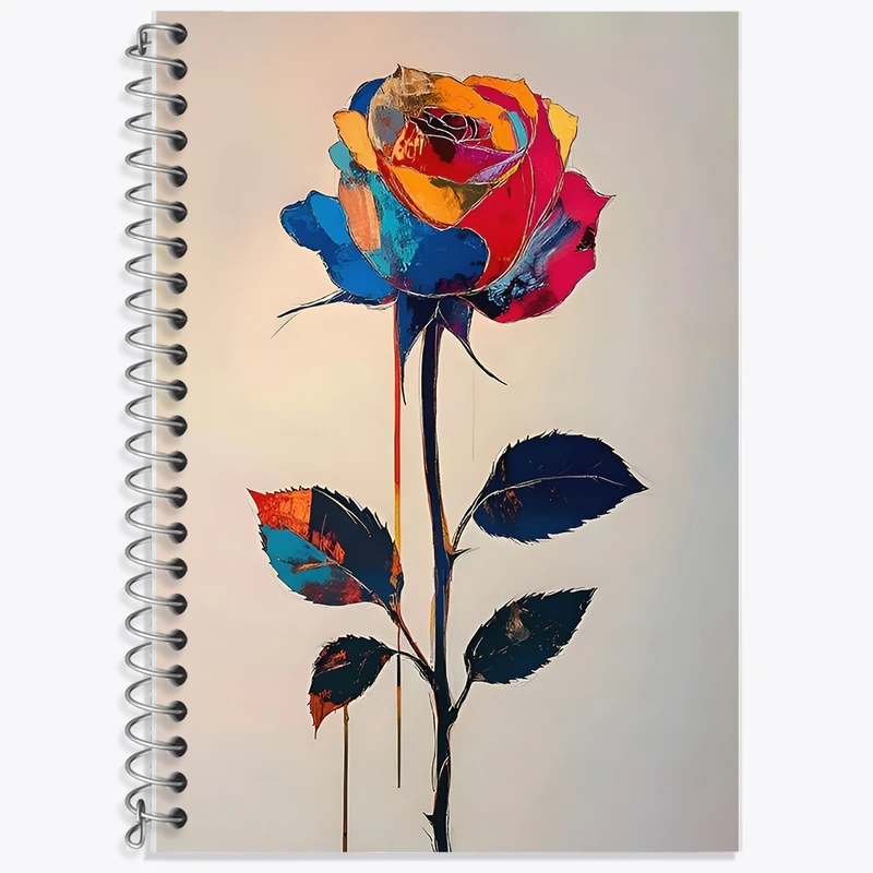 دفتر لغت 50 برگ خندالو طرح گل رز کد F9835