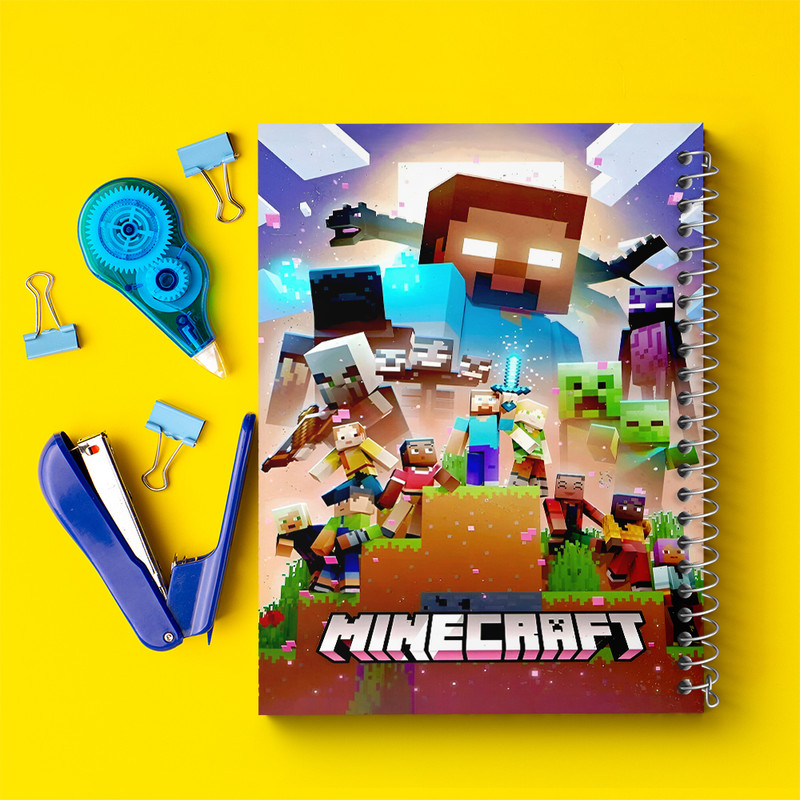 دفتر مشق 50 برگ خندالو طرح ماینکرافت (Minecraft) کد F14388