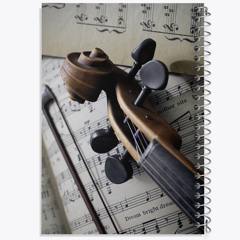 دفتر لیست خرید 50 برگ خندالو طرح ویولن (Violin) کد N8065