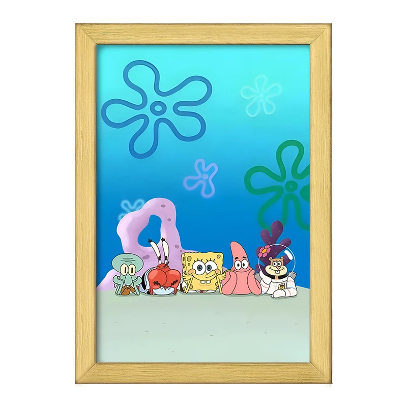 تابلو خندالو طرح باب اسفنجی و پاتریک کد F5438