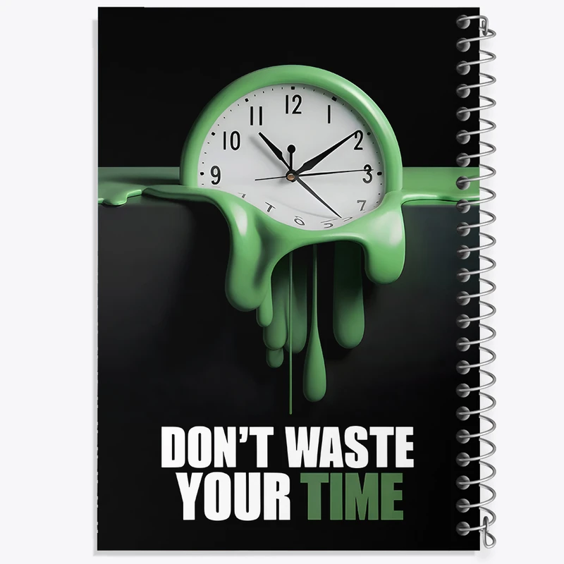 دفتر نقاشی 50 برگ خندالو طرح Don't Waste Your Time کد F10615