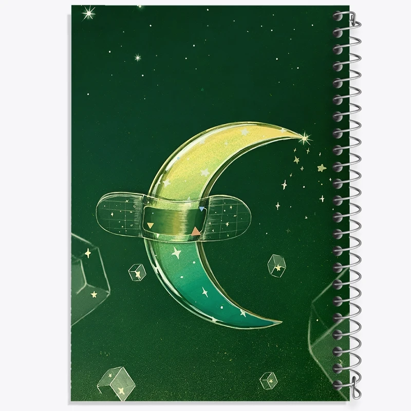 دفتر لیست خرید 50 برگ خندالو طرح ماه (Moon) کد F4936