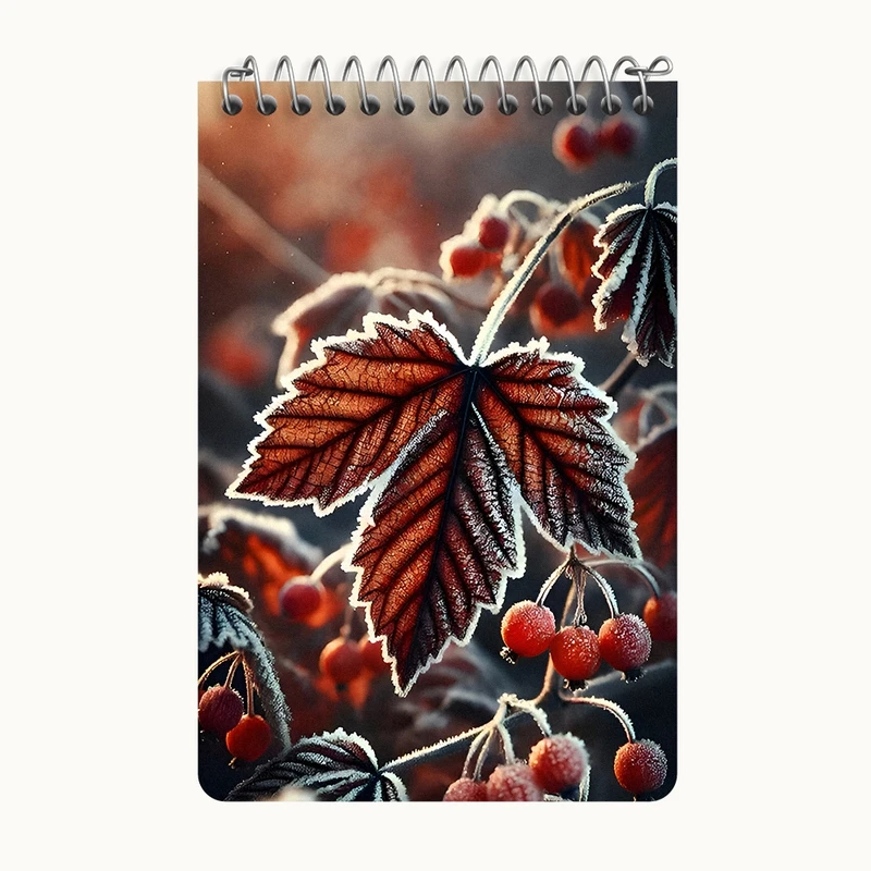 دفتر یادداشت 50 برگ خندالو طرح برگ پاییزی کد F9974