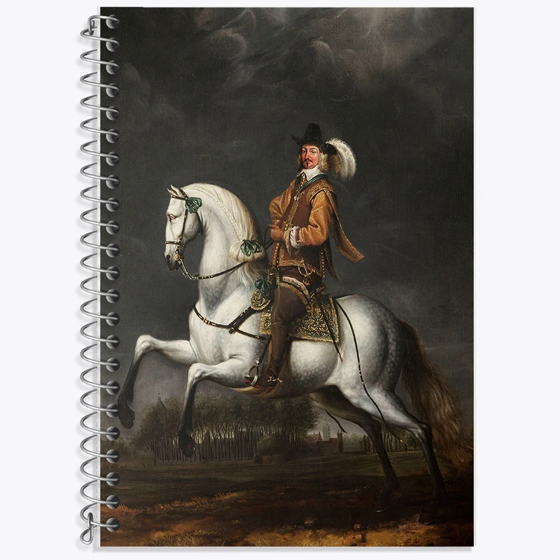 دفتر زبان 50 برگ خندالو مدل سه خط طرح پرتره یوهان ولفرت ون بریدرود اثر یان ون روسوم کد F12253