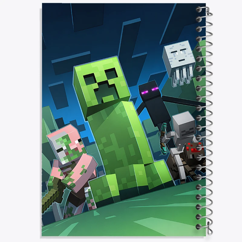 دفتر مشق 100 برگ خندالو طرح ماینکرافت (Minecraft) کد F14079