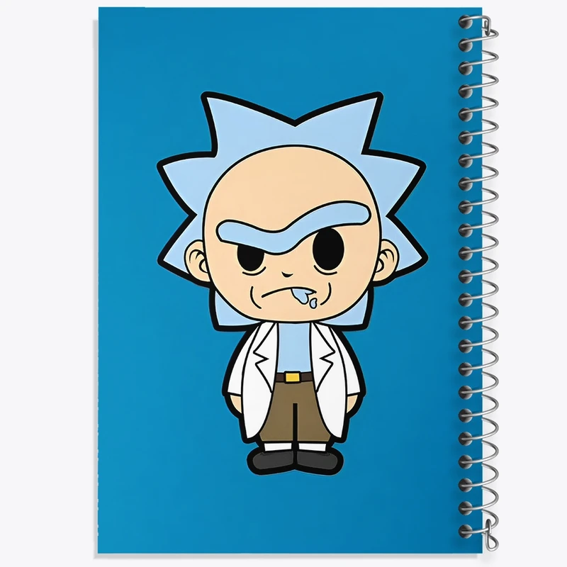 دفتر شطرنجی 50 برگ خندالو طرح ریک و مورتی (Rick and Morty) کد F4013