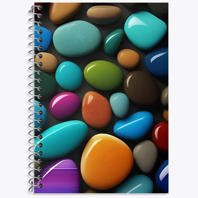 دفتر زبان 50 برگ خندالو مدل سه خط طرح پترن سنگی کد N6736