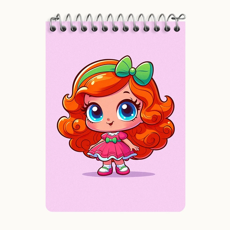 دفتر یادداشت 50 برگ خندالو طرح دخترانه بامزه کد N5391