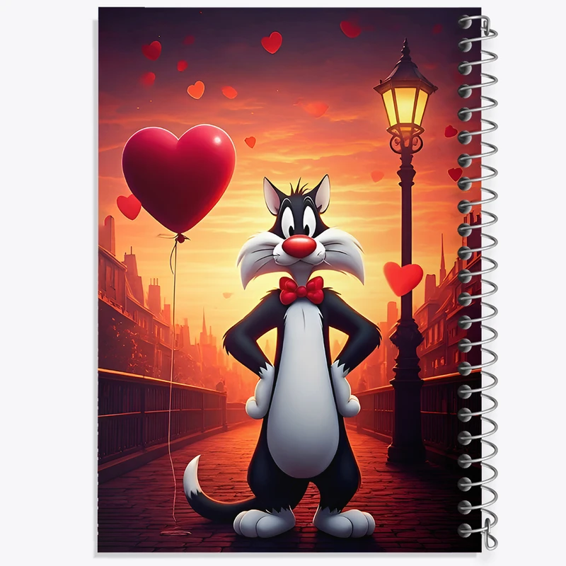 دفتر مشق 50 برگ خندالو طرح سیلوستر (Sylvester) کد F11755