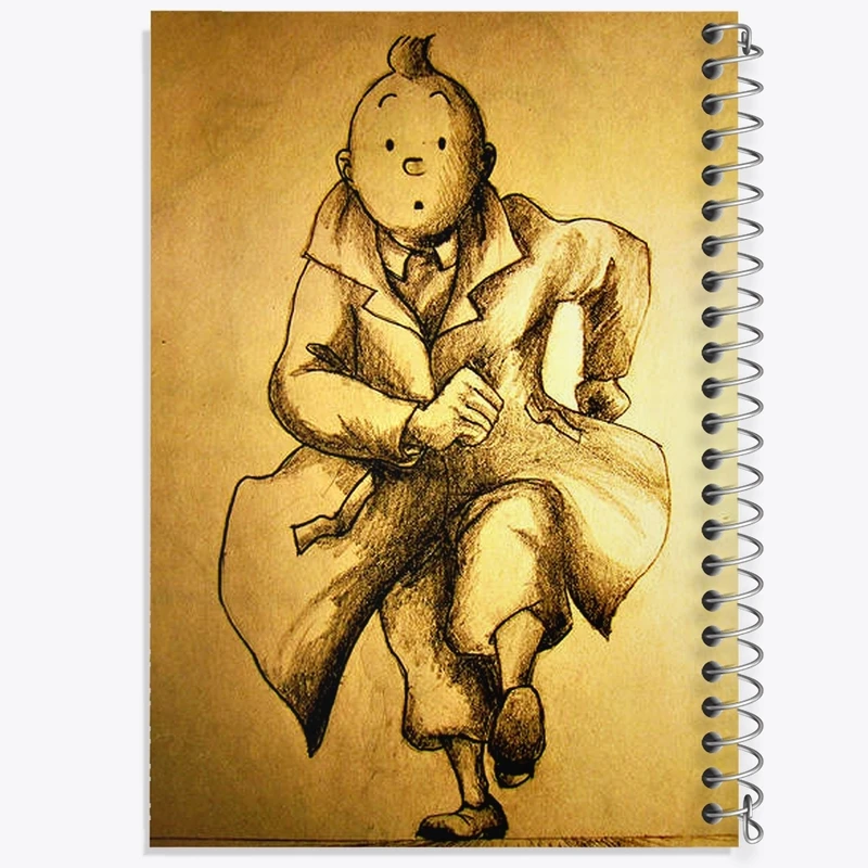 دفتر طراحی 50 برگ خندالو طرح تن تن کد F2231