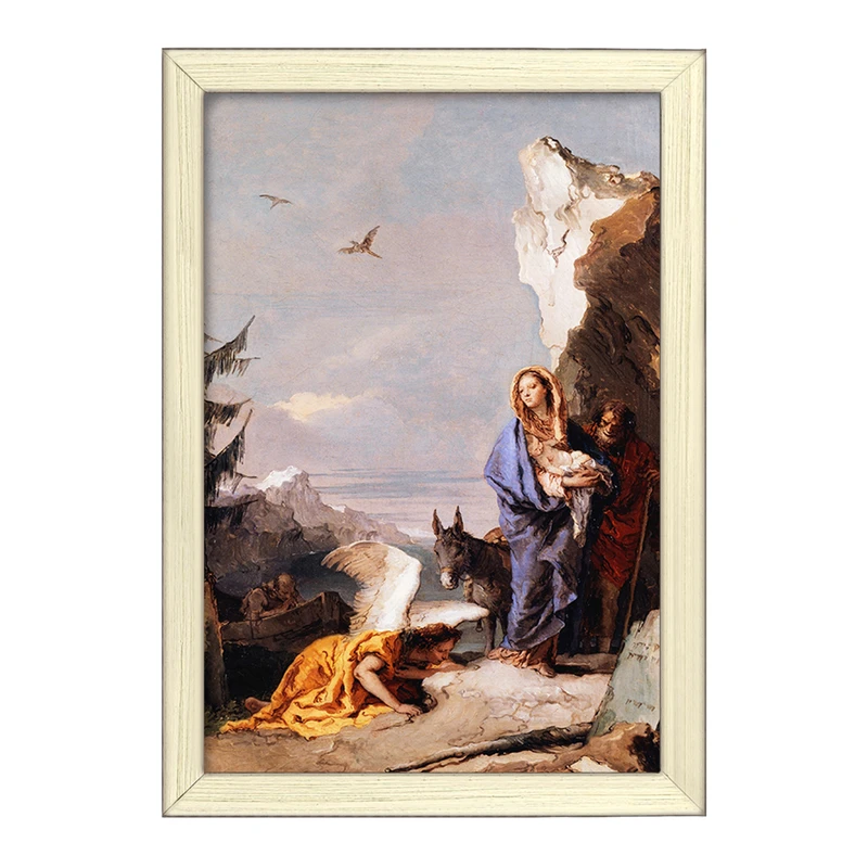 تابلو خندالو طرح نقاشی پرواز به مصر اثر جیووانی باتیستا تیپولو کد F12316